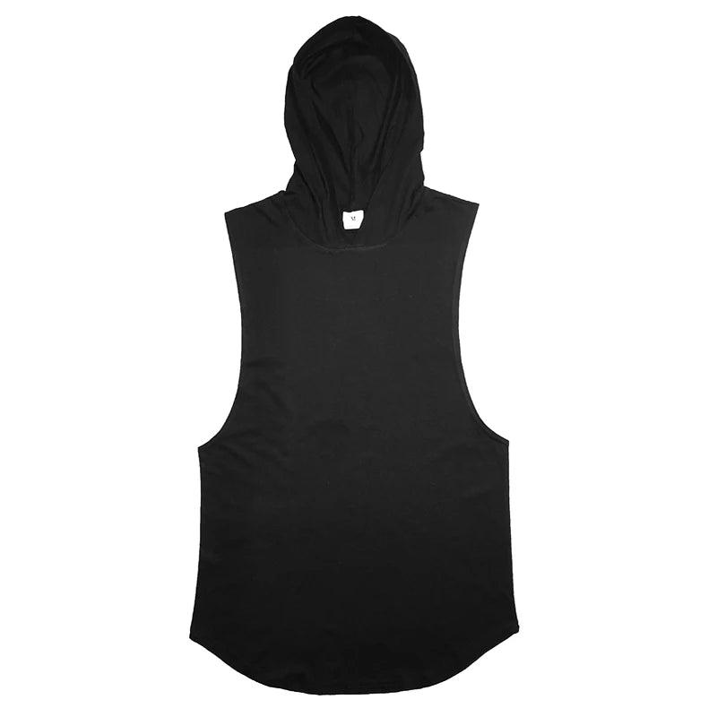 Men’s Sleeveless Gym Hoodie – Bodybuilding Stringer Tank Top | Fitness & Training Wear