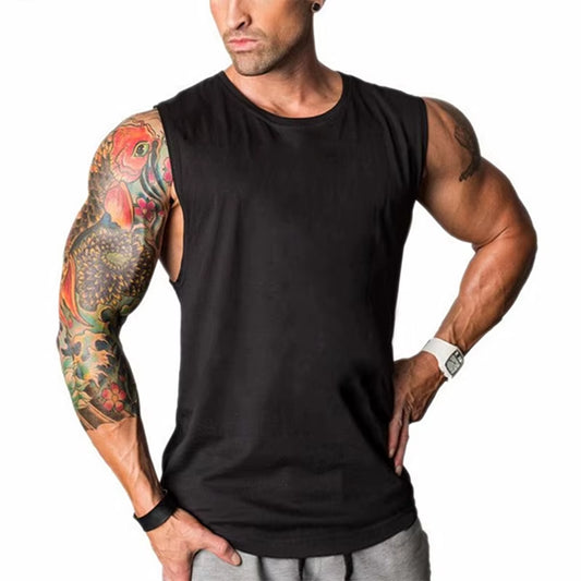 Fitness Men Tank Top Bodybuilding Stringers Tank Tops Singlet Brand Gyms Clothing Cotton Sleeveless Shirt Muscle Tops