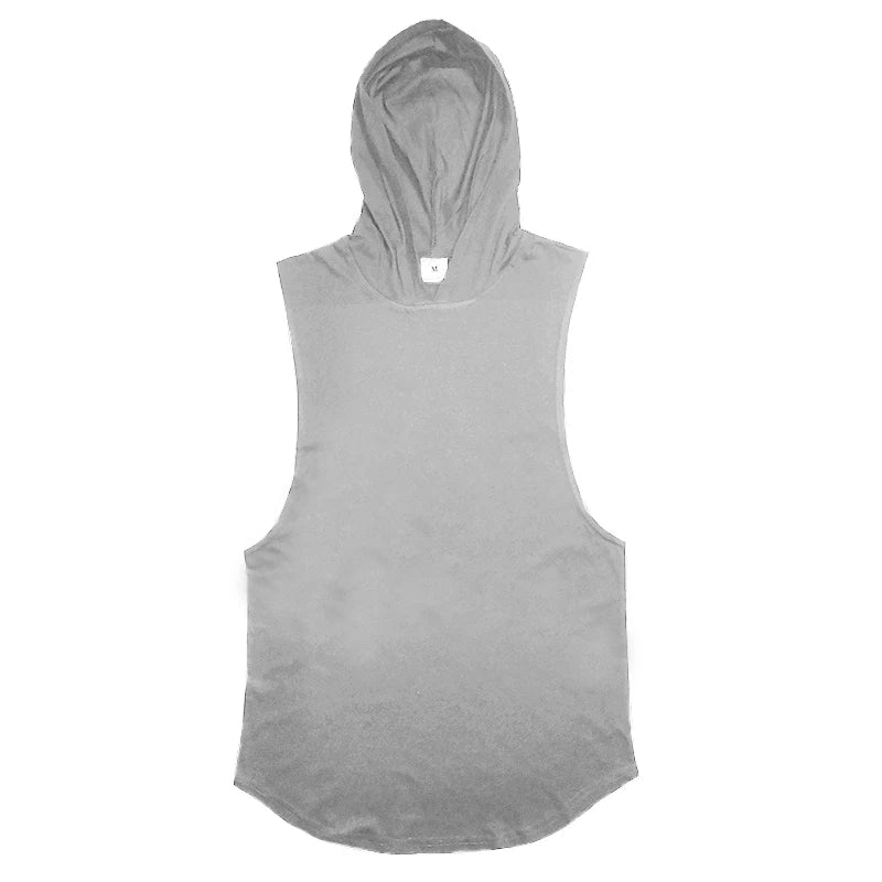 Men’s Sleeveless Gym Hoodie – Bodybuilding Stringer Tank Top | Fitness & Training Wear