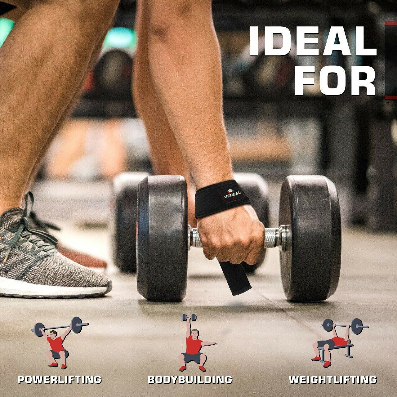 Weight Lifting Wrist Straps – Gym Wrist Wraps | Grip Support for Strength Training
