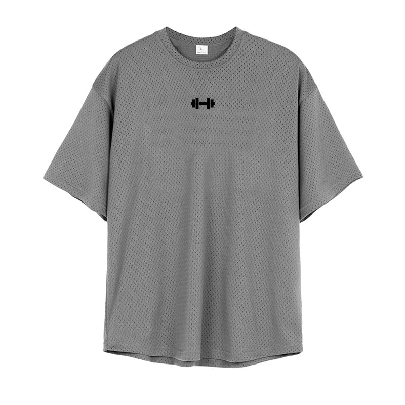 Men's Oversized Gym T-Shirt – Quick-Dry Breathable Training & Workout Tee