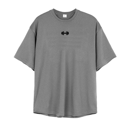 Men's Oversized Gym T-Shirt – Quick-Dry Breathable Training & Workout Tee
