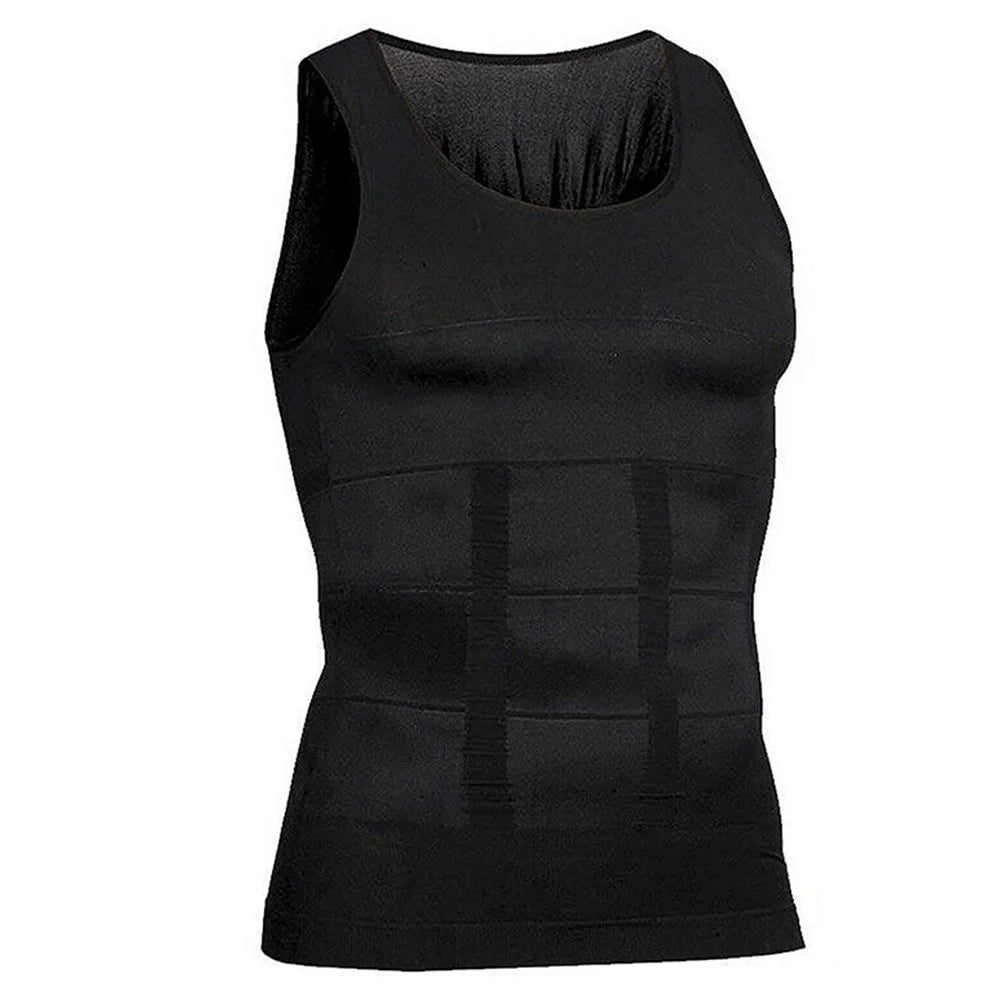 Men’s Slimming Compression Tank Top – Body Shaper Gym Vest for Abs & Tummy Control