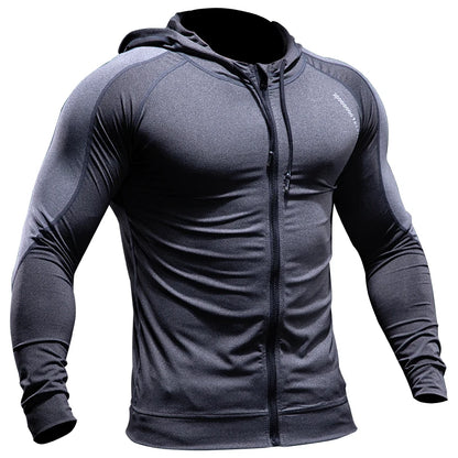 Men’s Gym Hoodie – Compression Fitness Training Jacket