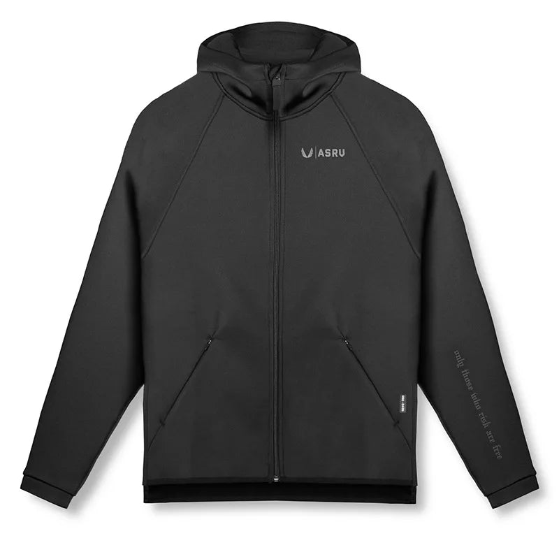 Men'S Zipper Hooded Sweatshirt Gym Workout Hoodies Spring and Autumn Loose Fitness Hoodies Sports Casual Zipper Jacket Clothing