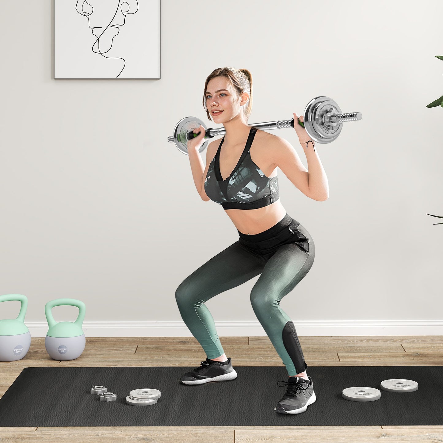 20KG Adjustable Dumbbells (2-in-1 Barbell Set)
