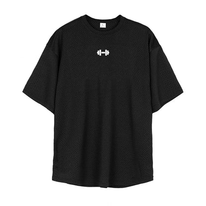 Men's Oversized Gym T-Shirt – Quick-Dry Breathable Training & Workout Tee