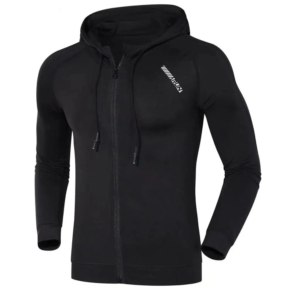 Men’s Gym Hoodie – Compression Fitness Training Jacket