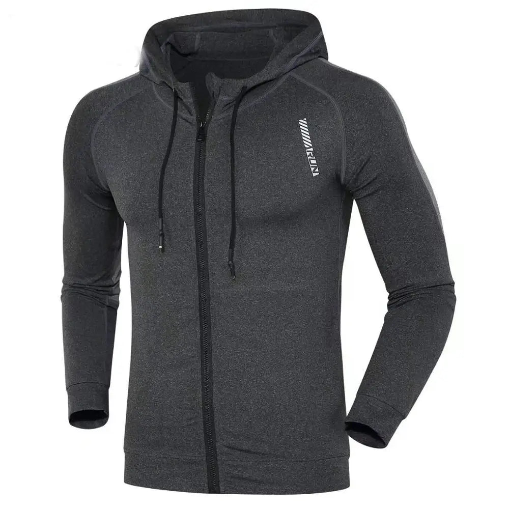 Men’s Gym Hoodie – Compression Fitness Training Jacket