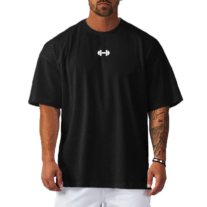 Men's Oversized Gym T-Shirt – Quick-Dry Breathable Training & Workout Tee