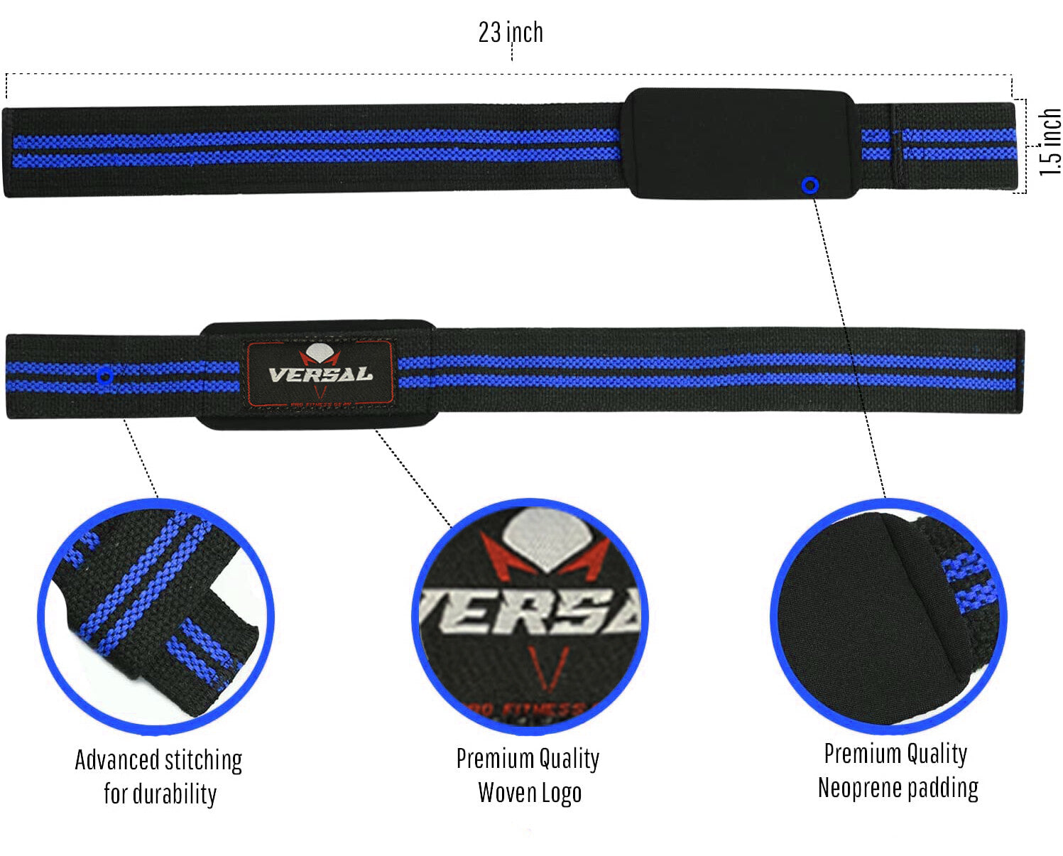 Weight Lifting Wrist Straps – Gym Wrist Wraps | Grip Support for Strength Training
