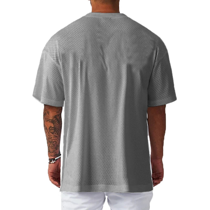 Men's Oversized Gym T-Shirt – Quick-Dry Breathable Training & Workout Tee