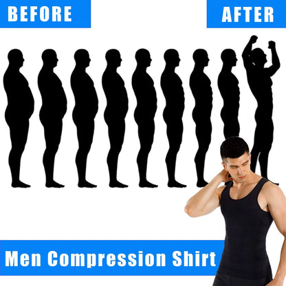 Men’s Slimming Compression Tank Top – Body Shaper Gym Vest for Abs & Tummy Control